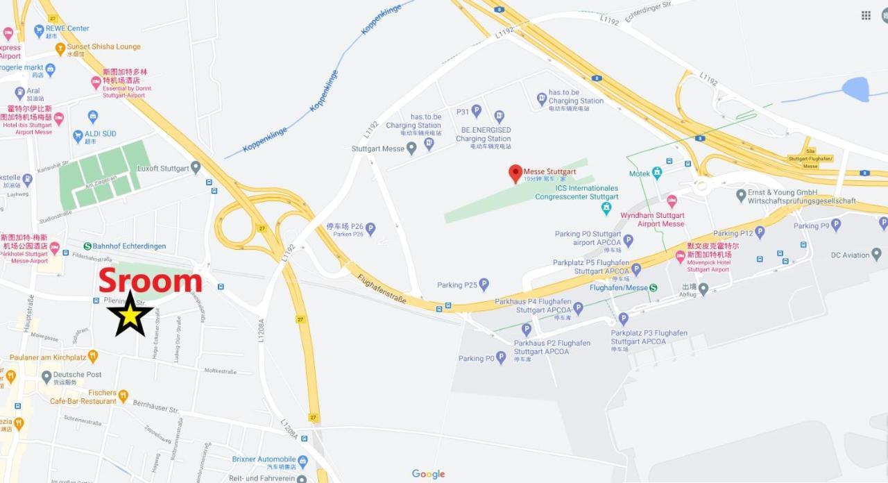 Sroom Stuttgart Flughafen Messe لينفلدن اشتردين المظهر الخارجي الصورة